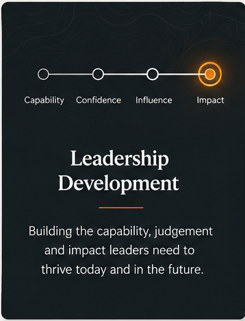 Leadership Development: building capability, judgement and impact